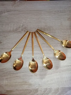 Luxury Gold-Plated Spoons Forks (6pcs Set)-Restaurant, Airbnb, Hotel