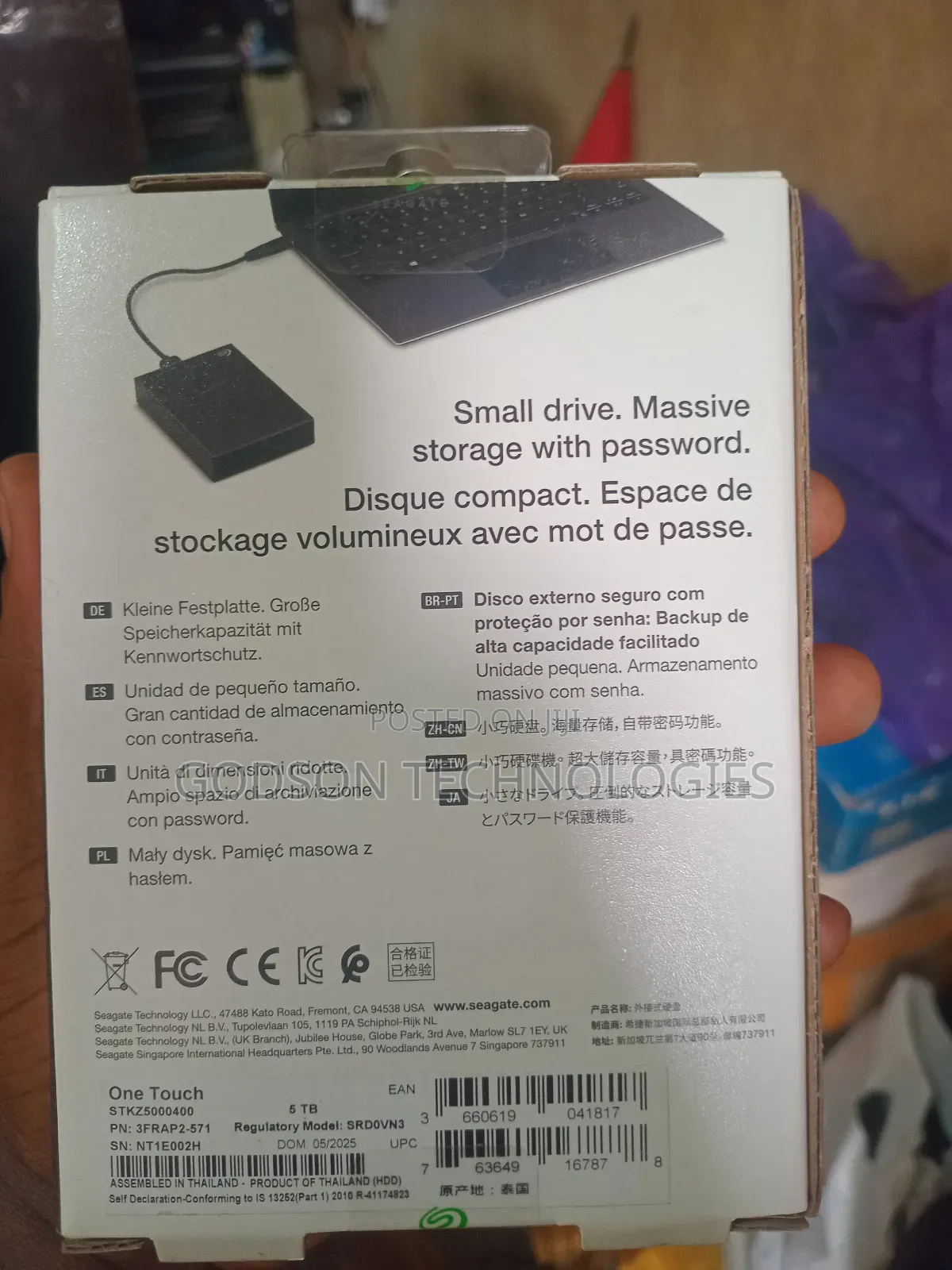 Seagate One Touch 5tb Portable External Hard Drive
