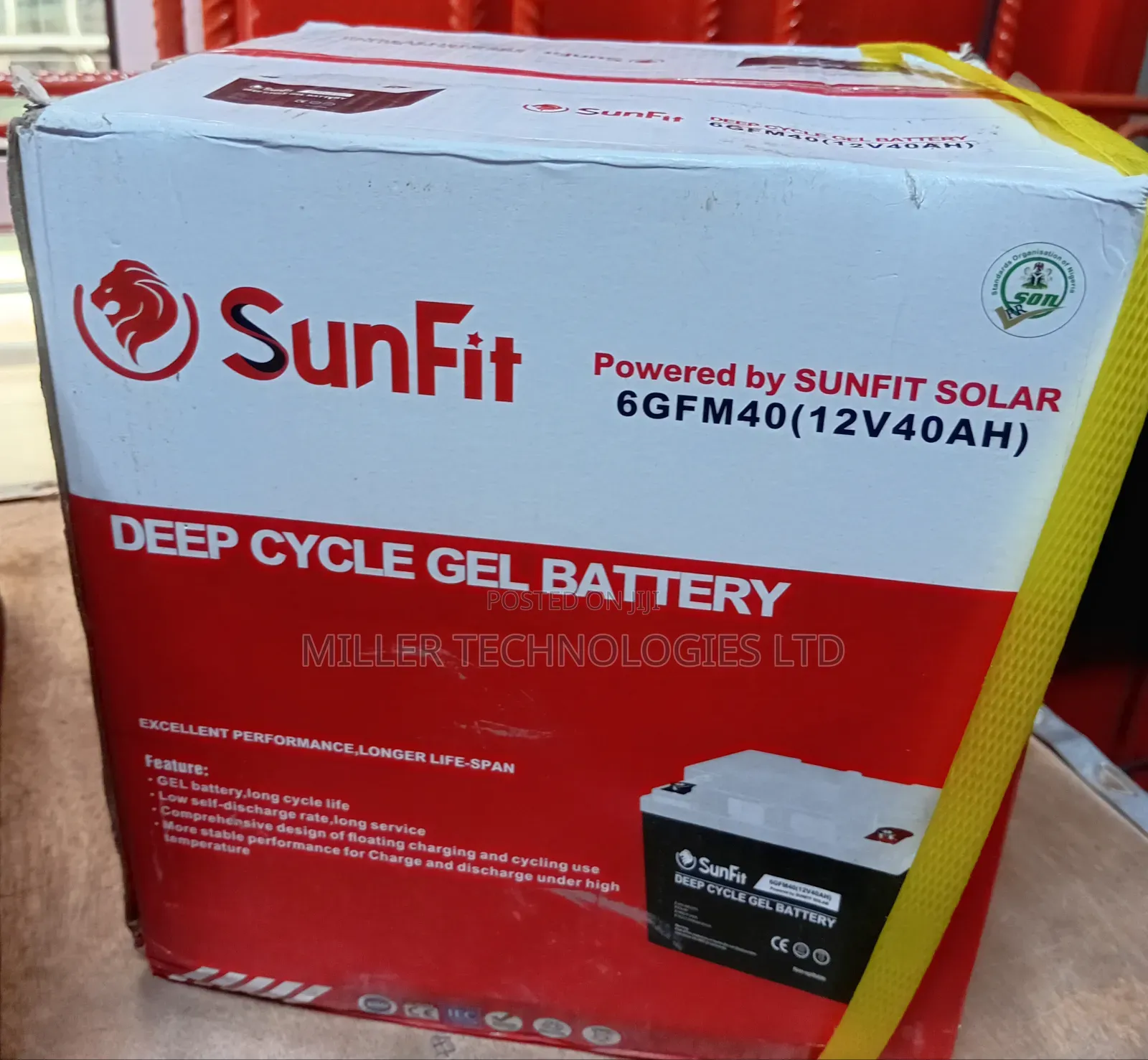 Sunfit Gel Battery 40a