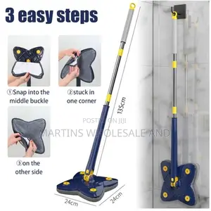 360-Degree Rotatable Adjustable Triangular Cleaning Mop.