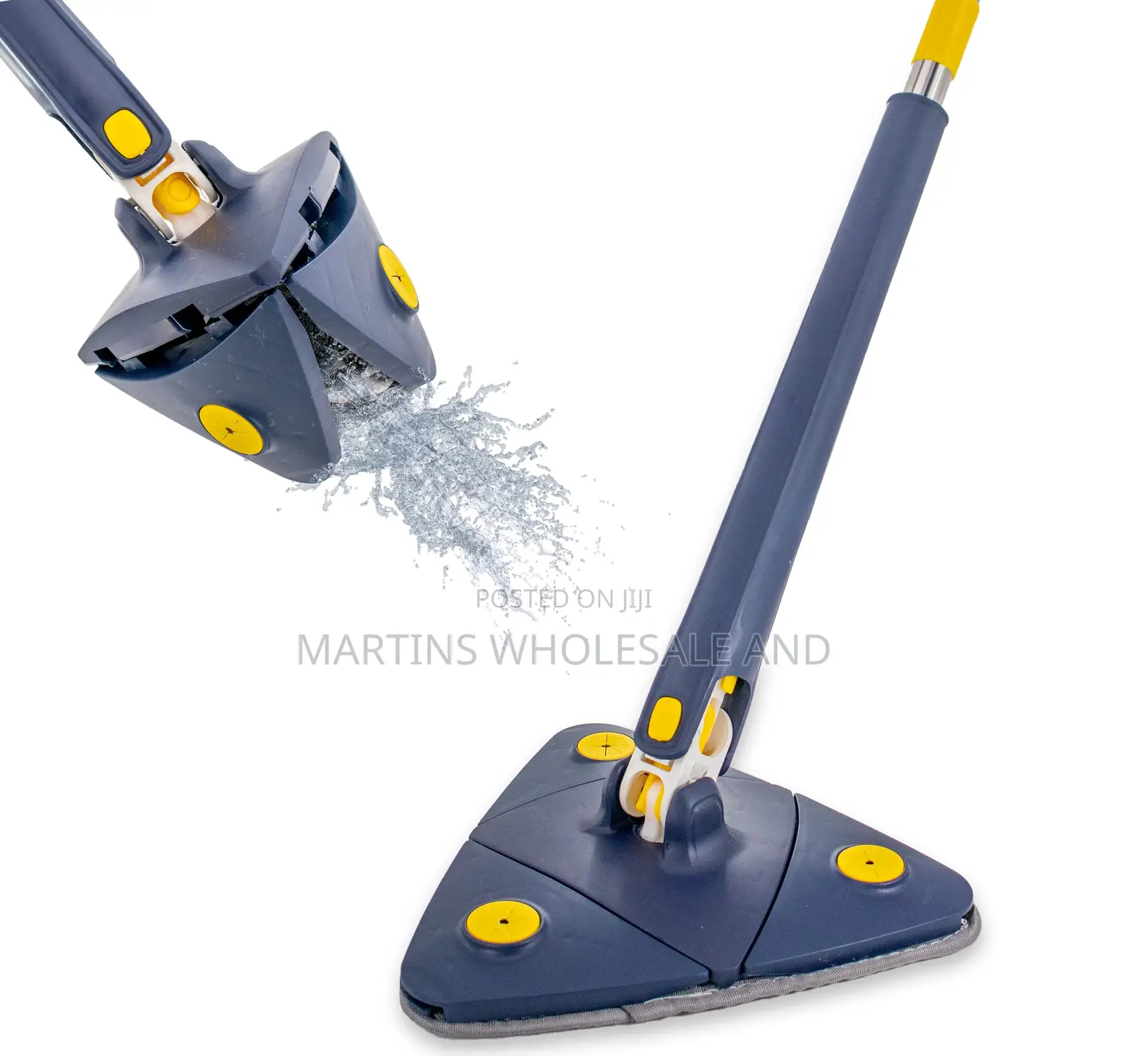 360-Degree Rotatable Adjustable Triangular Cleaning Mop.