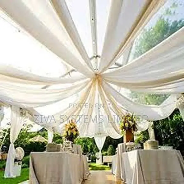 White Fabrics Decoration for Rent
