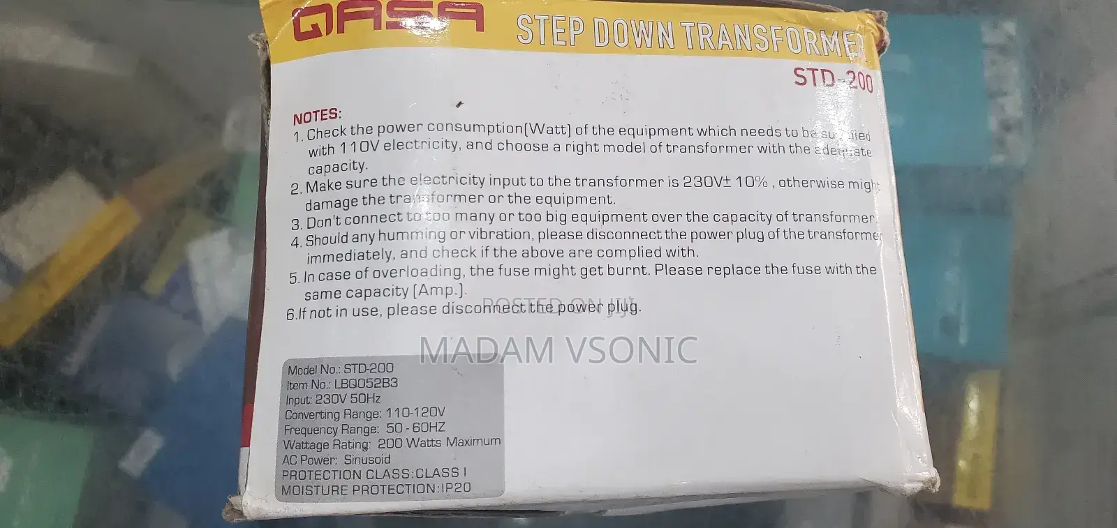 Qasa Step-Down Transformer STD-200