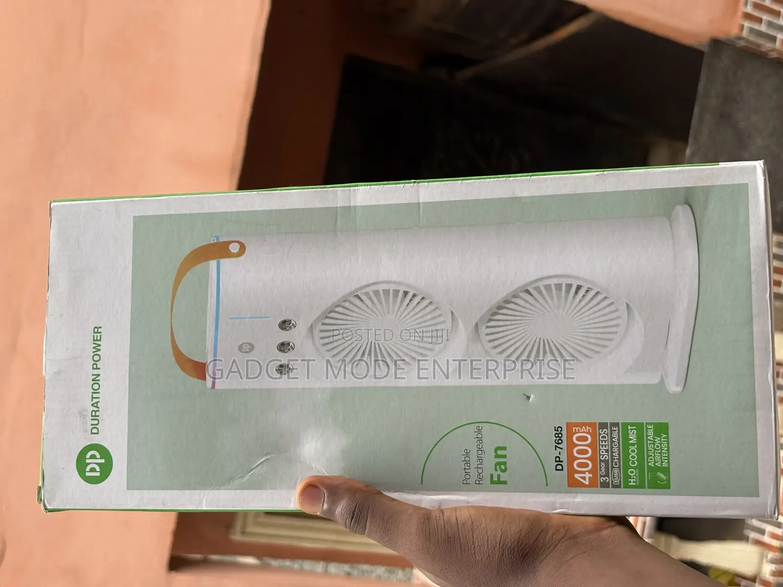 Duration Power Dp-7685 Multi-Functional, Portable, Rechargeable Fan