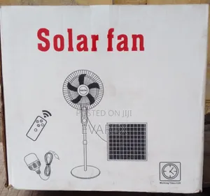 Quality Solar Rechargable Fan With Panel, Bulb and Remote Control