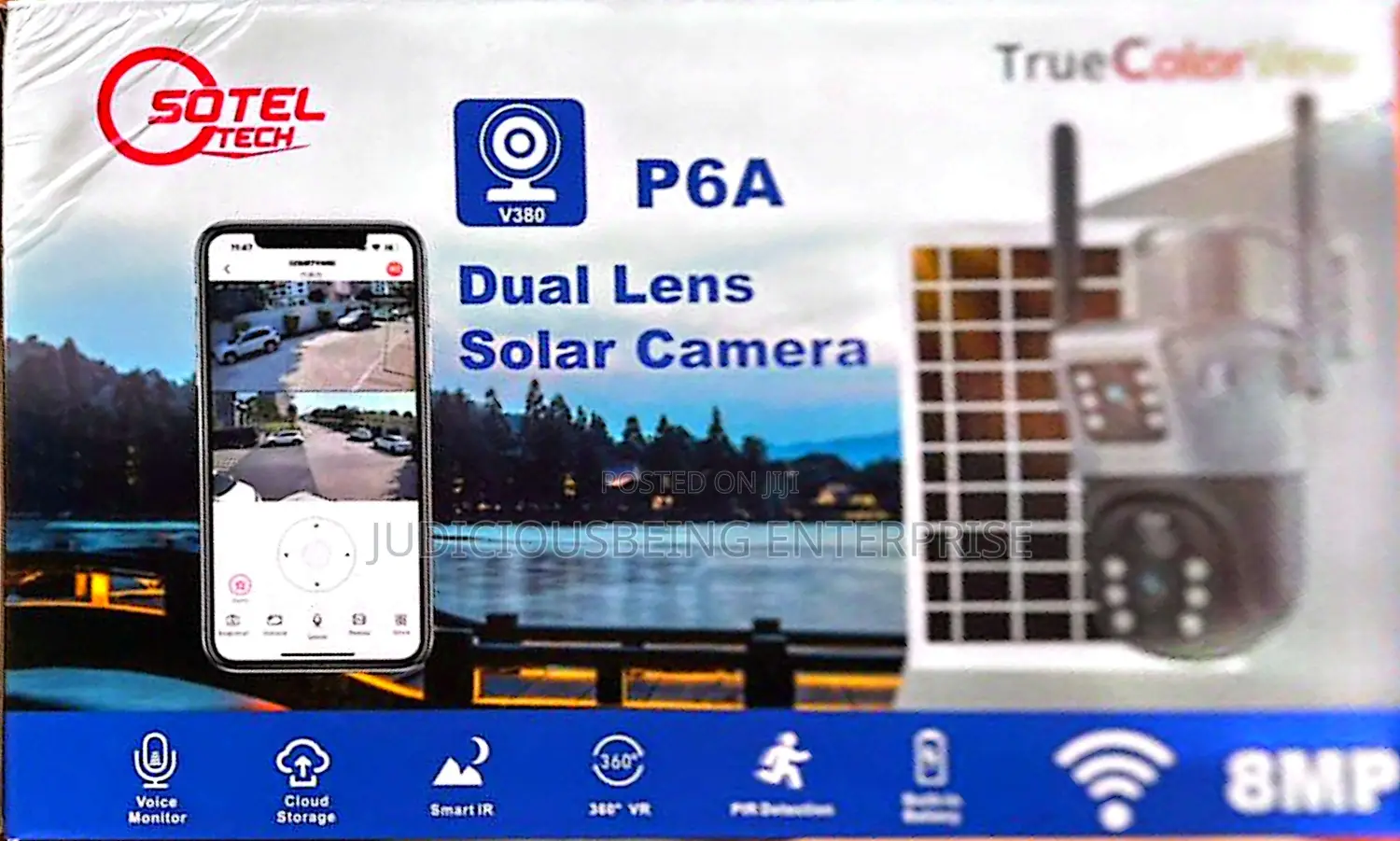 2 Lens Wifi Solar Camera