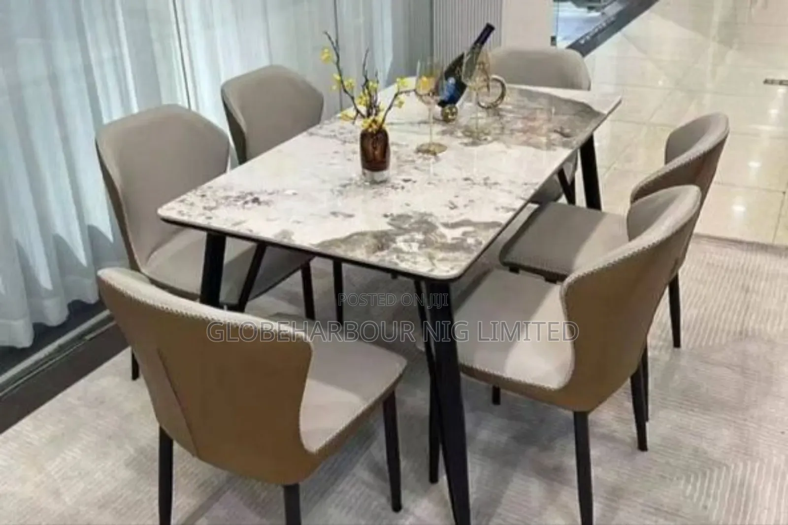 Luxury Mable Top Dining Set
