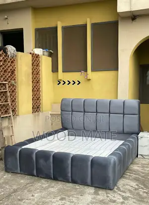 4$6 Bed Frame. In Shape Gray Color