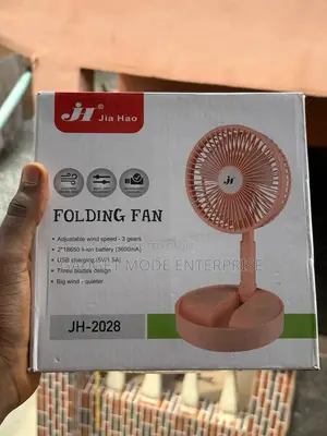 Jia Hao Jh-2028 Portable, Rechargeable, Folding Mini Fan
