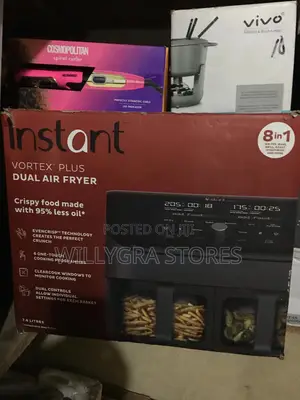Instant Vortex Plus Xl 8qt 8-in-1 Clearcook Dual Basket Air Fryer