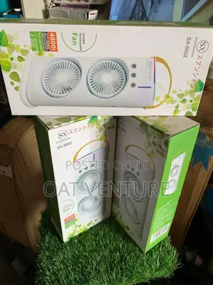 Desktop Rechargeable Cooling Fan - 3 Speeds Humidifier (Brand New)