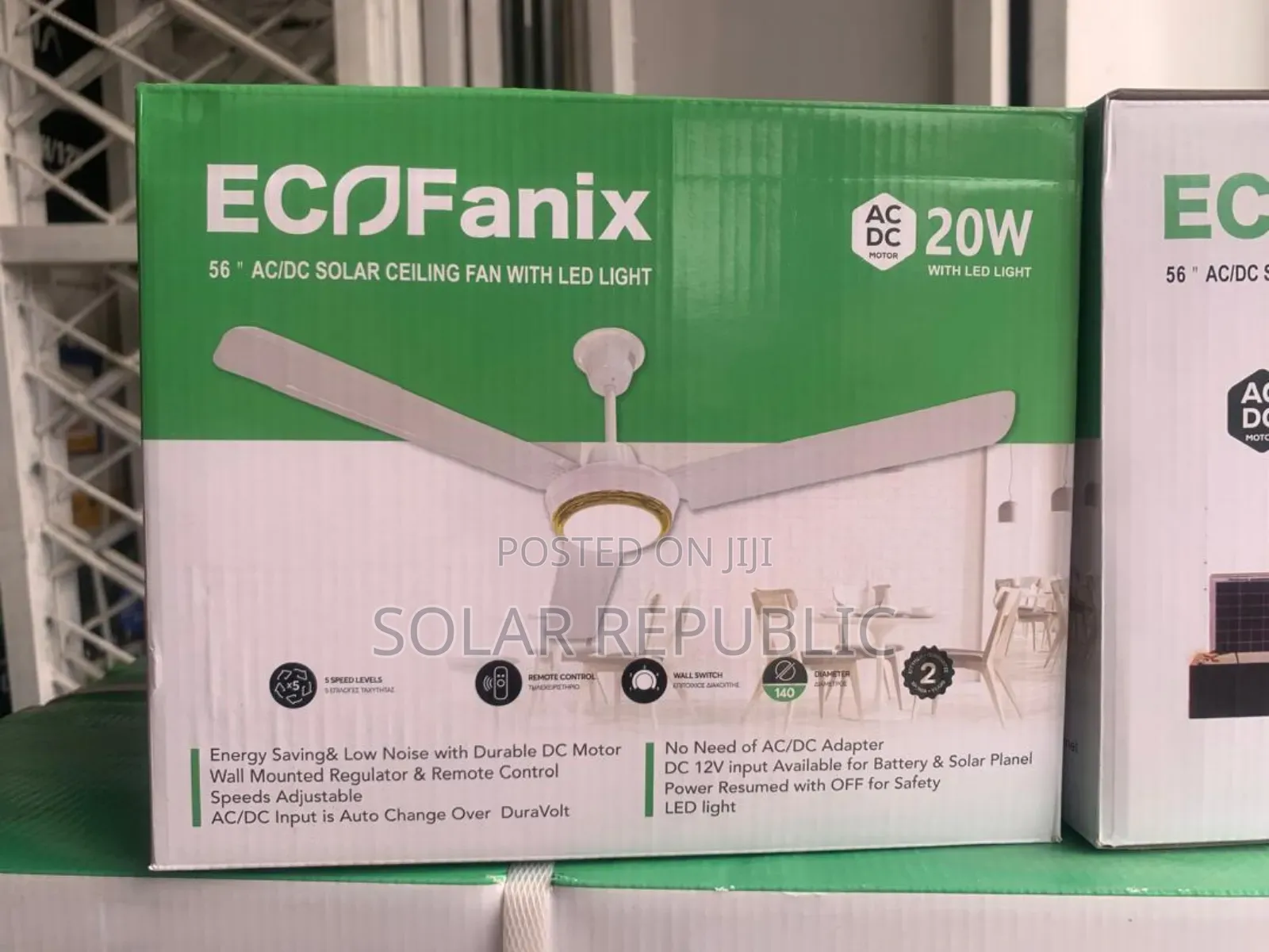 Solar Ceiling Fan With Led Light