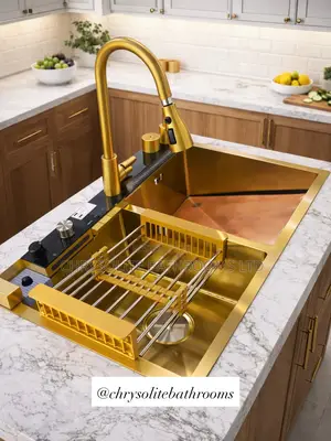 Double Bowl Gold Multifunctional Kitchen Sink