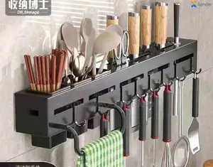 Multifunctional Wall-Mounted Kitchen Organizer Rack,