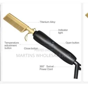 Electric Hot Comb Hair Straightener.