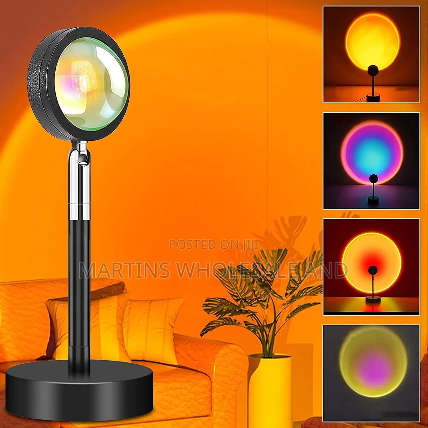 Usb-Powered Led Sunset Projection Lamp,