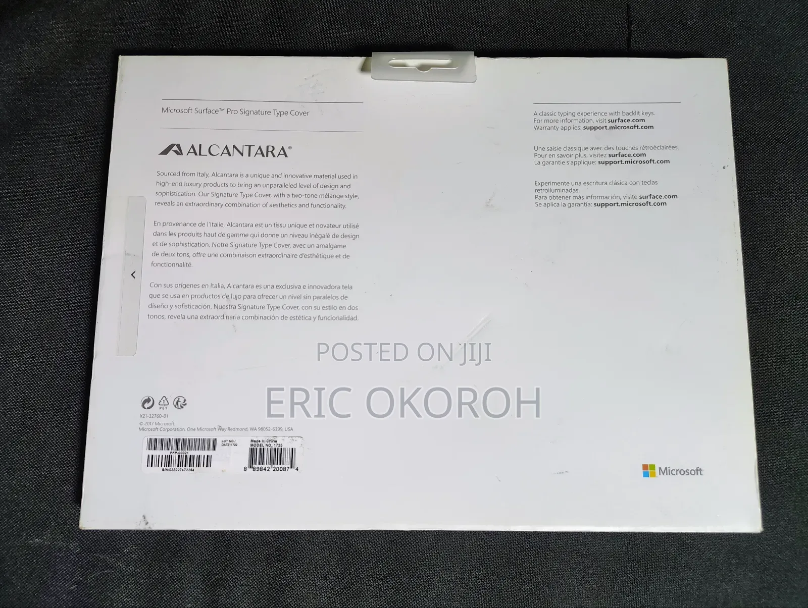 Surface Keyboard (Blue Alcantara)