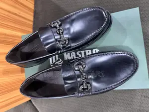 Italian Mastro Leather Shoes For Men 40-46 Black