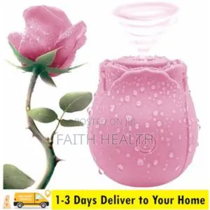 Pink Rose Clitoral Stimulator, Rechargeable Waterproof Medical