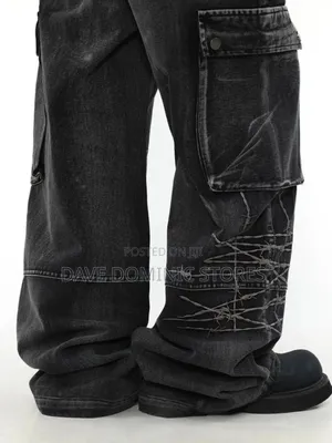 Barbed Denim Cargo Pants