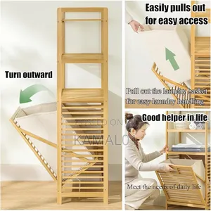 Bamboo Laundry Hamper Laundry Hamper Shelves