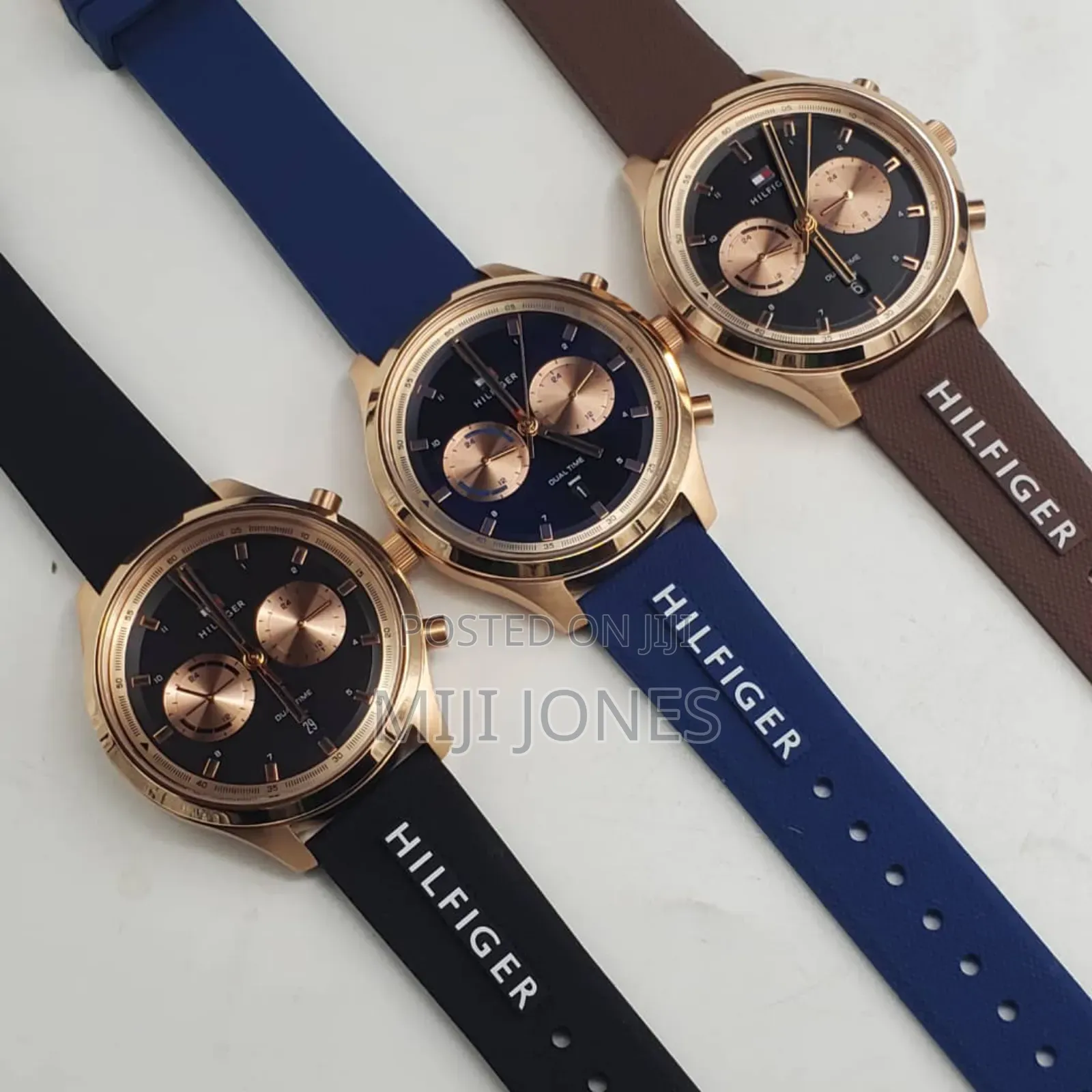 *Tommy Hilfiger Dual‐Time Rubber Battery Watch*