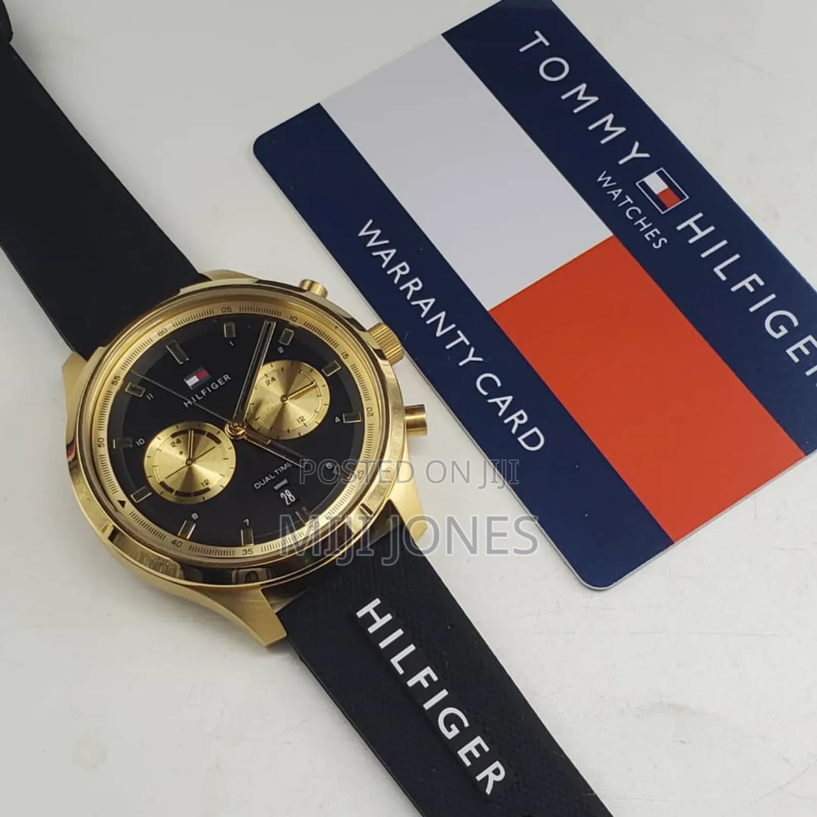 *Tommy Hilfiger Dual‐Time Rubber Battery Watch*