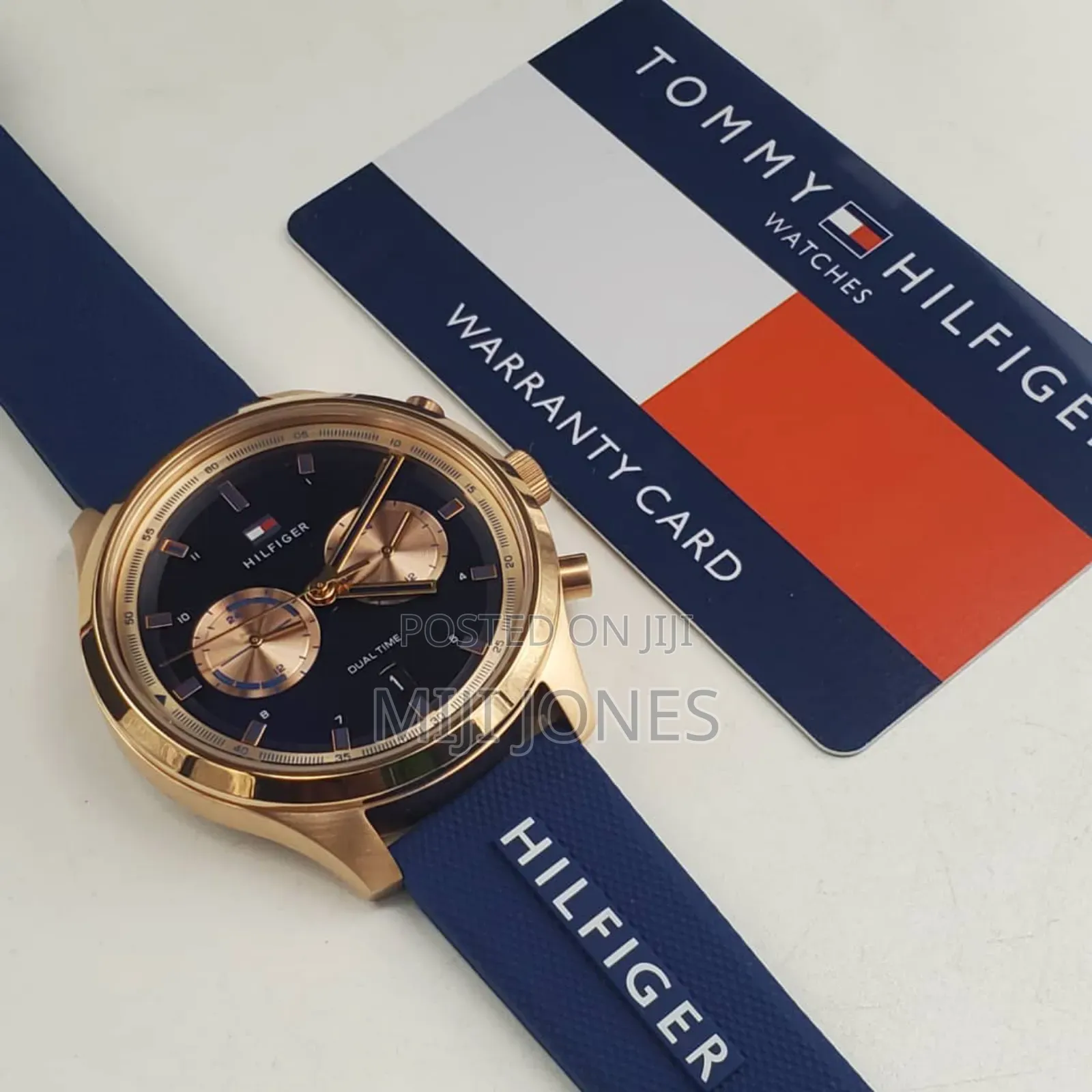 *Tommy Hilfiger Dual‐Time Rubber Battery Watch*