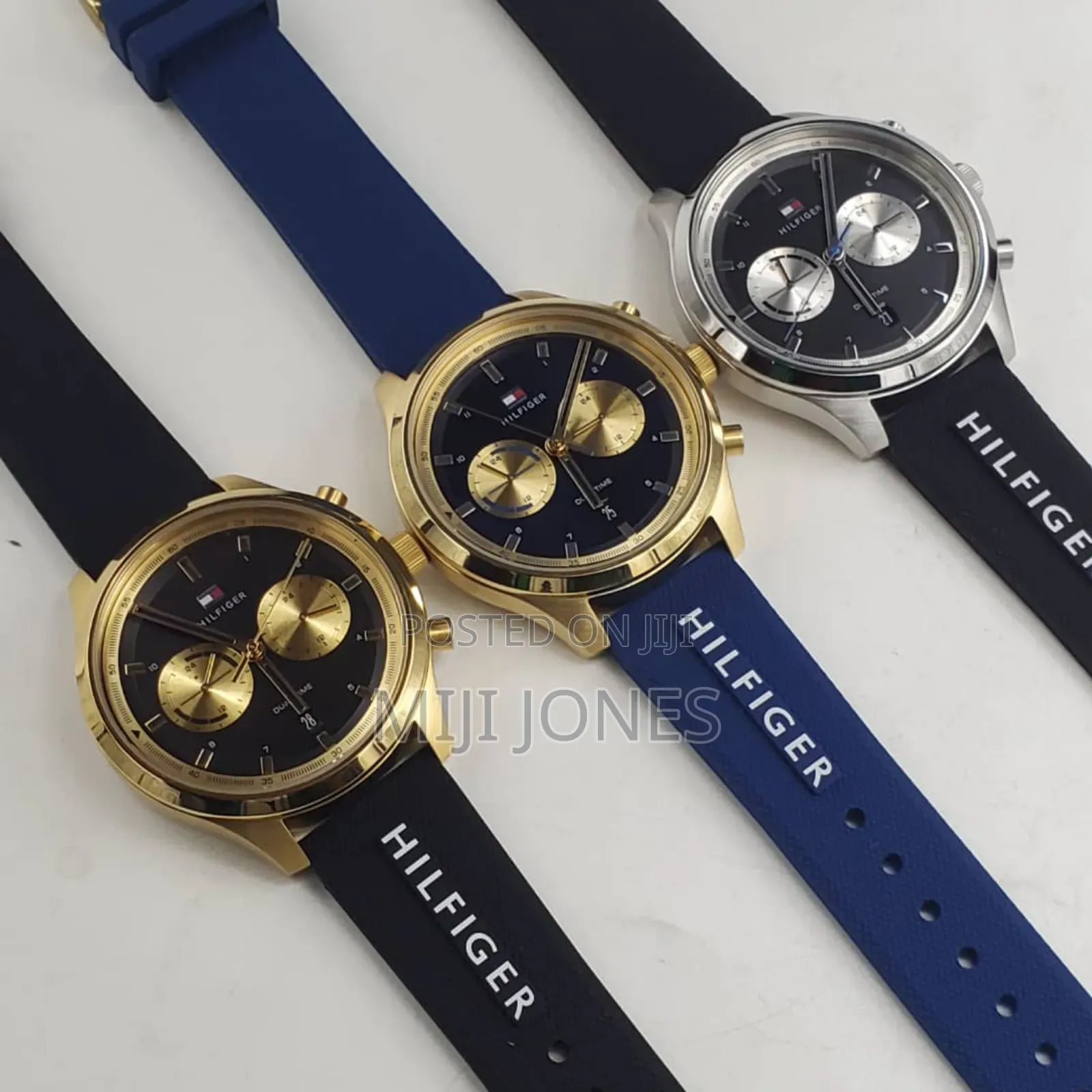 *Tommy Hilfiger Dual‐Time Rubber Battery Watch*