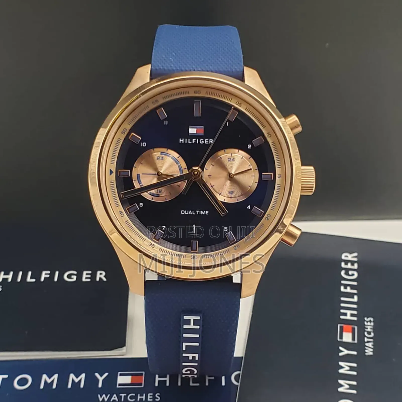 *Tommy Hilfiger Dual‐Time Rubber Battery Watch*
