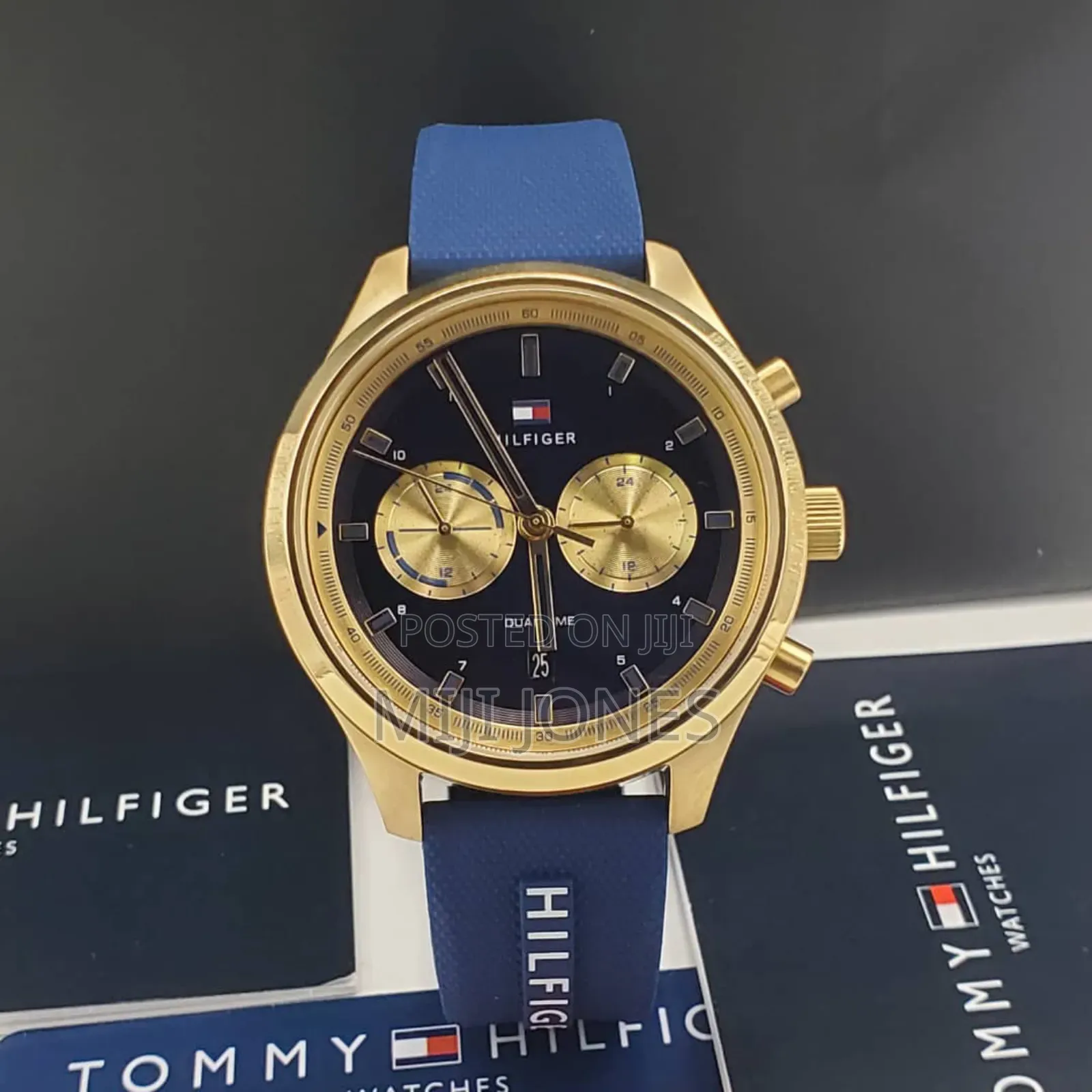*Tommy Hilfiger Dual‐Time Rubber Battery Watch*