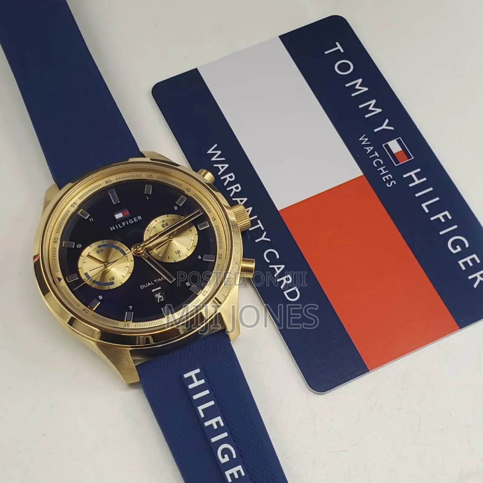*Tommy Hilfiger Dual‐Time Rubber Battery Watch*