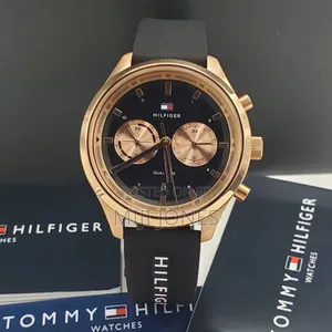 Hilfiger Dual Time Black Strap Watch