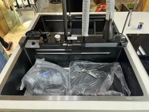 5 Button Kitchen Sink Complete Set (Black)