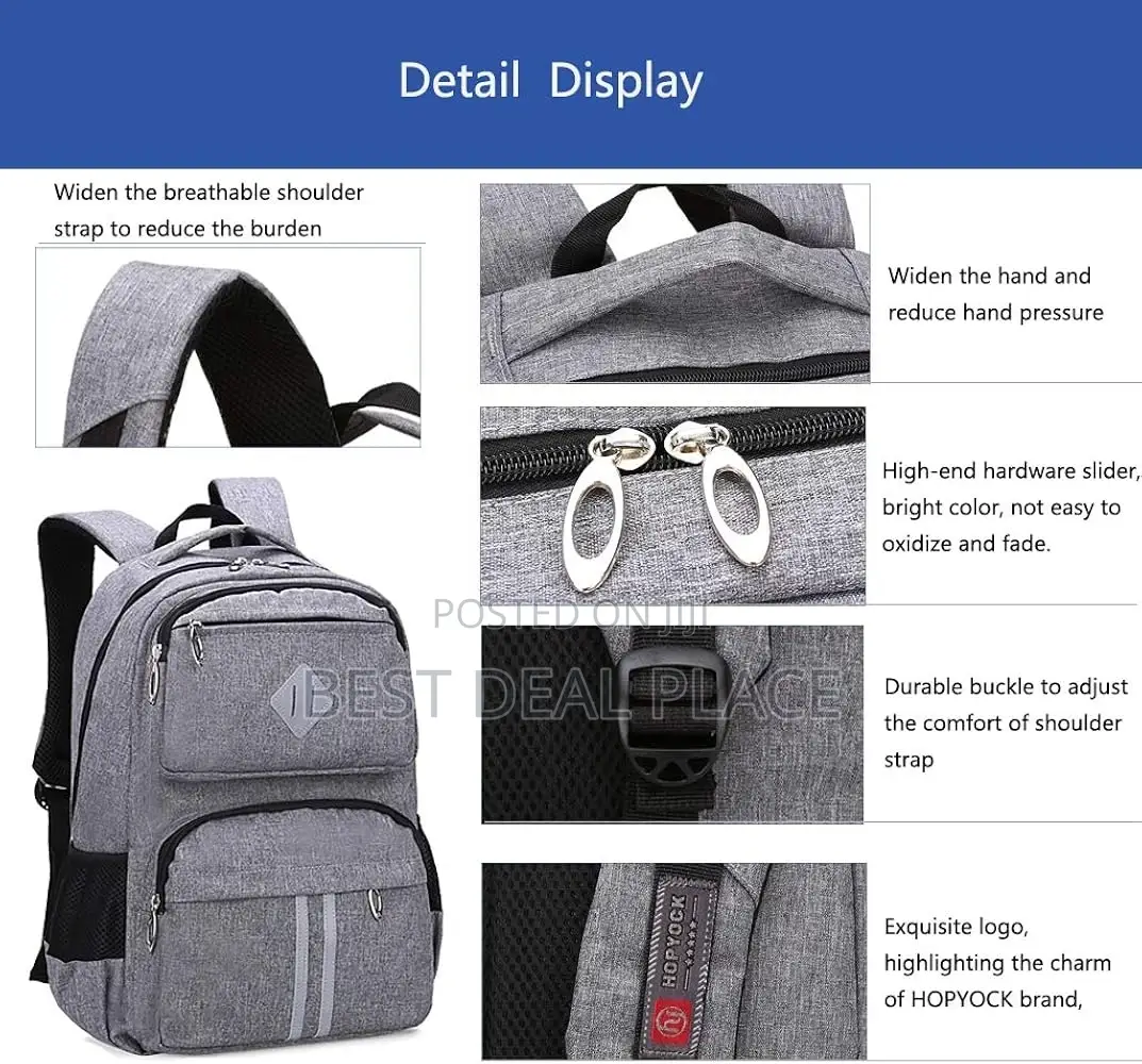 Premium Boys Multi-pocket School Backpack With Night Reflection