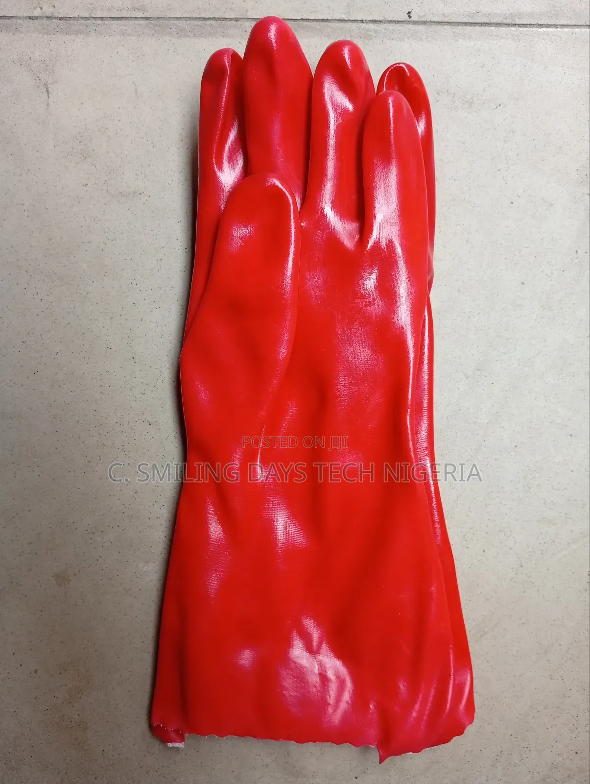 Red Rubber Hand Gloves