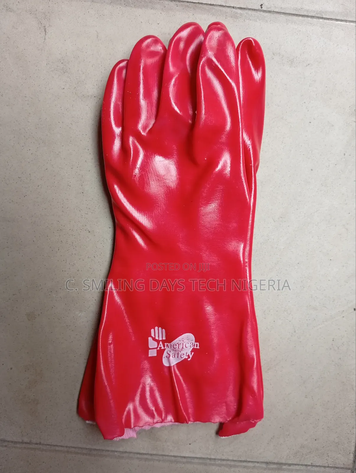 Red Rubber Hand Gloves