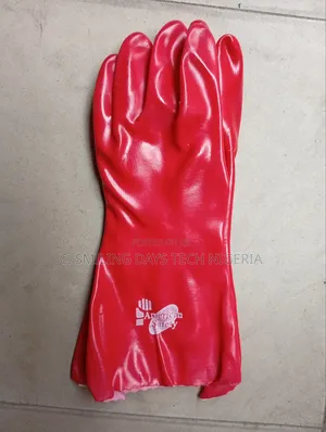 Red Rubber Hand Gloves