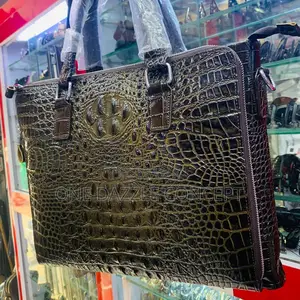 Crocodile Leather Laptop Bag/ Office Bag