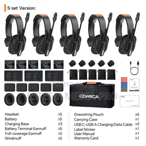 Comica Seekcom S1 Wireless Intercom Headset System (5 Headsets)