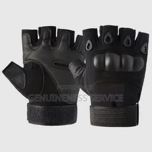 Fingerless Gloves With Hard Knuckle Anti-Slip Adjustable
