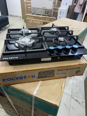 Polystar Pv-Gt60g4 4 Burner Gas Hob Suitable for Apartments
