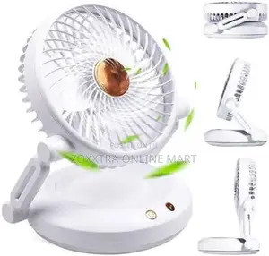 Foldable Rechargeable Rotating Fan - Wall Desktop