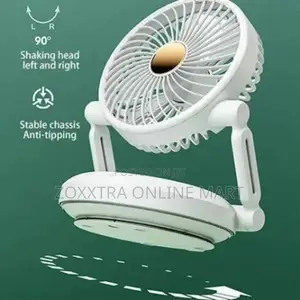 Foldable Rechargeable Rotating Fan - Wall Desktop