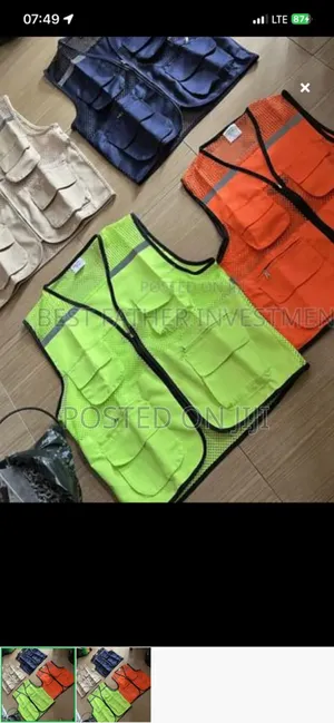 Reflective Jacket Vest With Pockets
