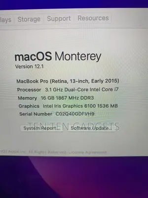 Laptop Apple MacBook 2015 16GB Intel Core i7 SSD 512GB