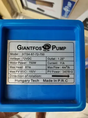 Dc Giantfos Submersible Solar Pump 1hp