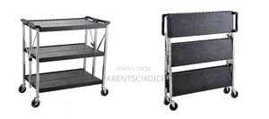 Fold Up Lab Trolley - 3 Layer
