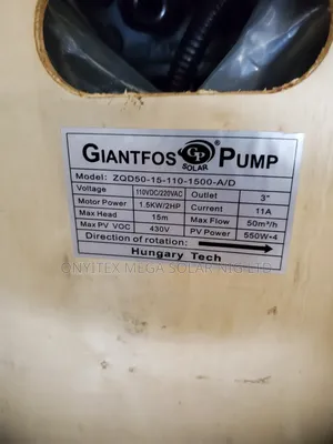 A/D Giantfos Surface Solar Pump 2hp