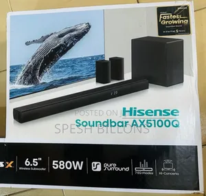 Hisense Soundbar 580 Watts | Excellent Sound Bass 